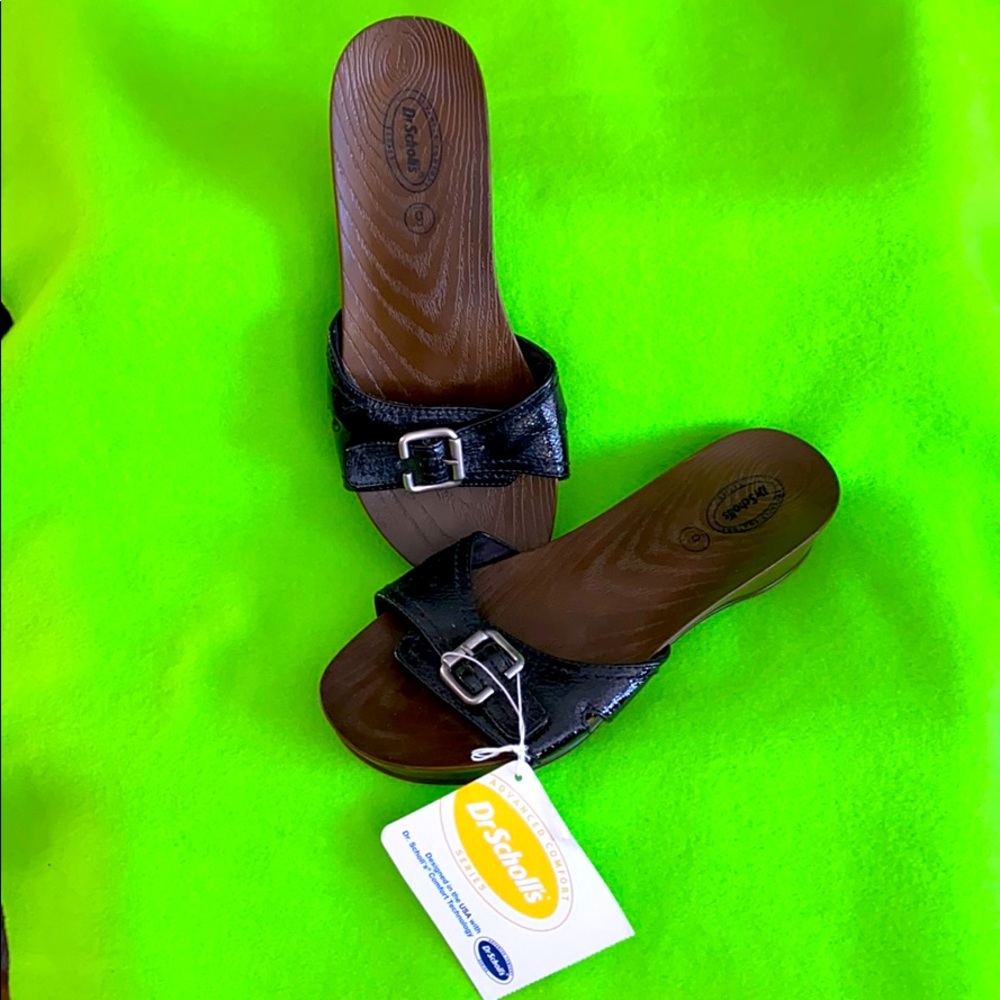 Dr. Scholl’s brand new clogs black patent size 6